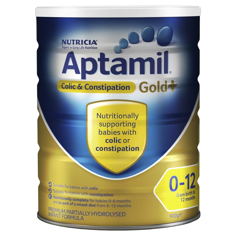 Aptamil 爱他美 金装婴幼儿配方奶粉 0-12个月 900g（适合腹痛或便秘的婴儿）