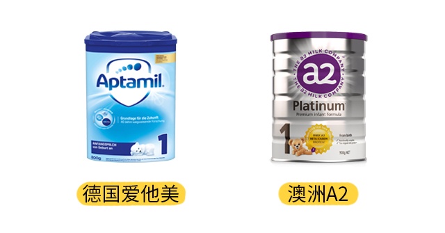 德国爱他美和澳洲A2产品图