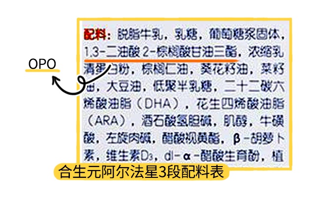 合生元阿尔法星3段配料表