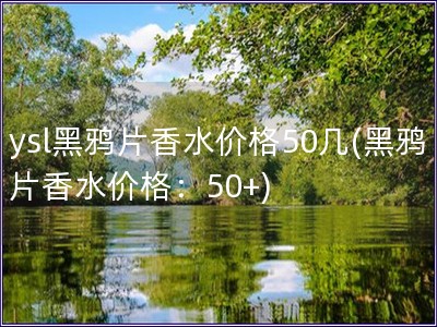 ysl黑鸦片香水价格50几(黑鸦片香水价格：50+)